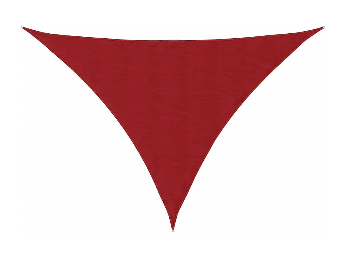 Toldo de vela triangular tela Oxford rojo 5x6x6 m