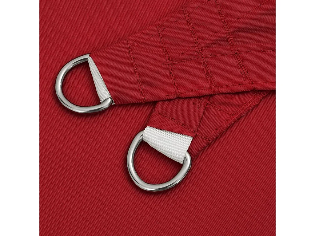 Toldo de vela triangular tela Oxford rojo 5x6x6 m