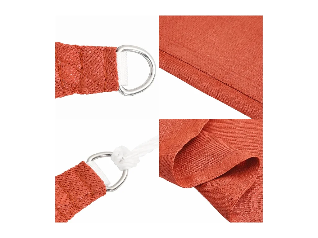 Toldo de vela HDPE terracota 160 g/m² 3x6 m
