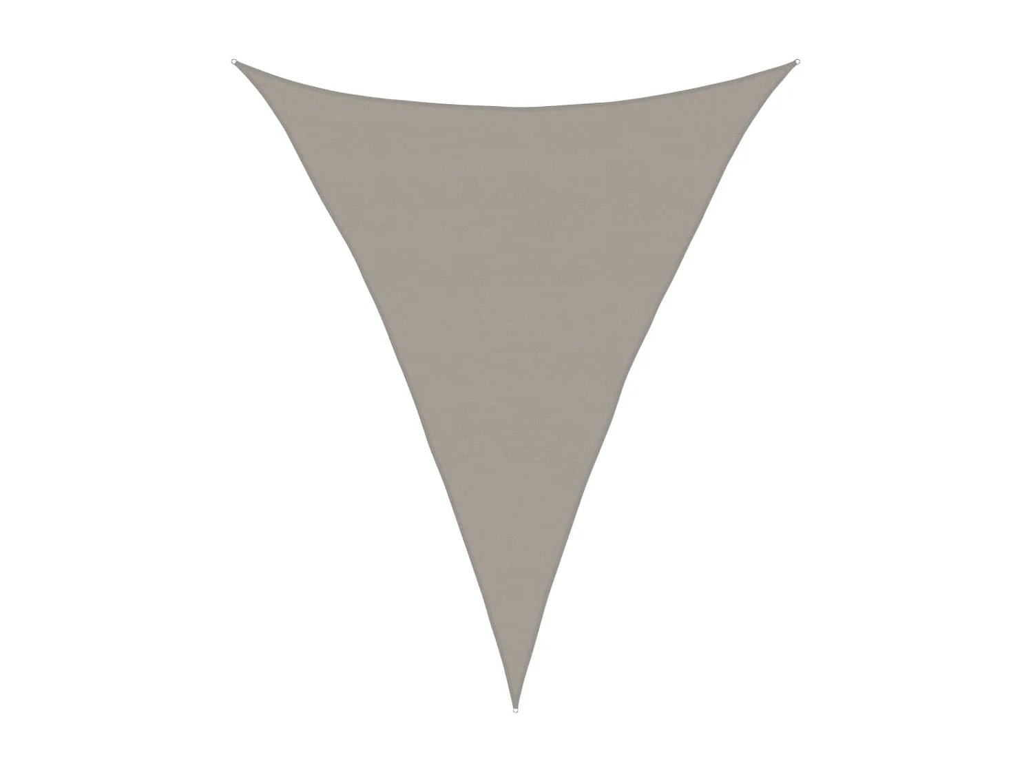 Toldo de vela triangular HDPE gris claro 160 g/m² 5x6x6 m