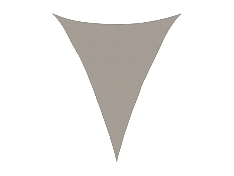 Toldo de vela triangular HDPE gris claro 160 g/m² 5x6x6 m