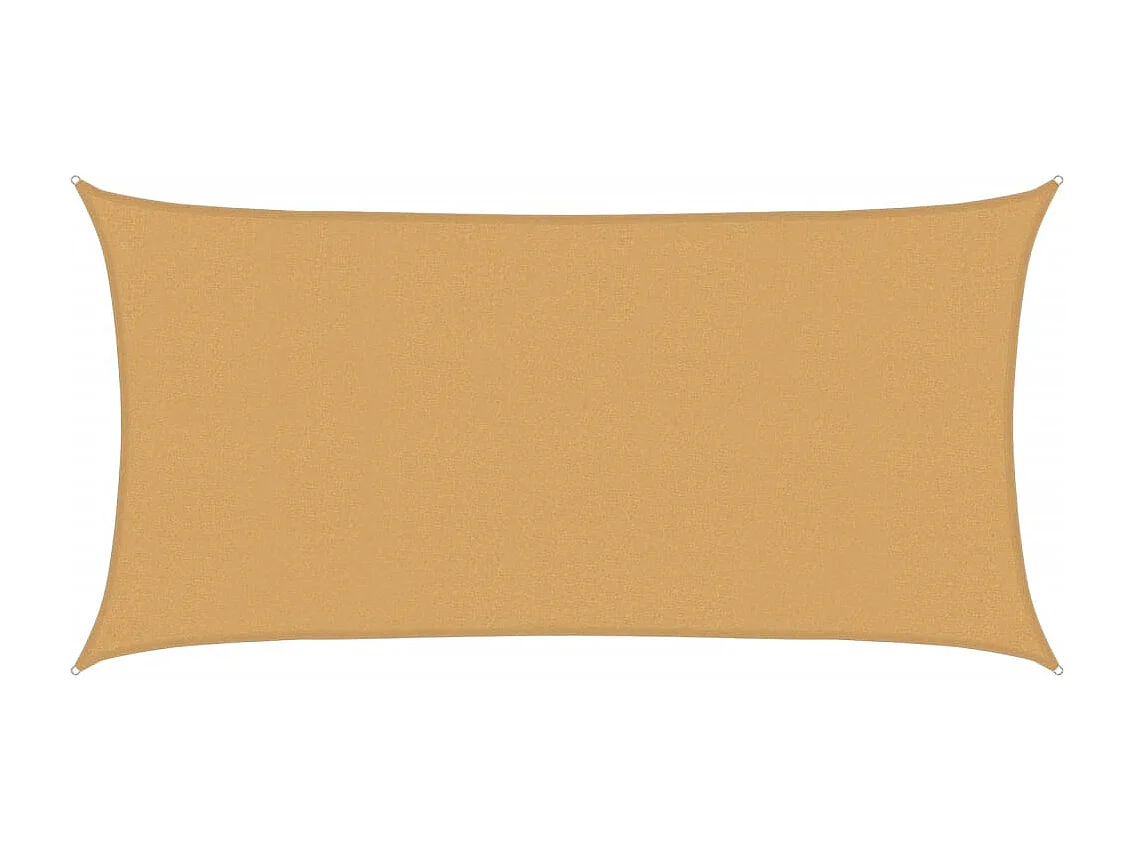 Toldo de vela rectangular HDPE arena 160 g/m² 2,5x4,5 m