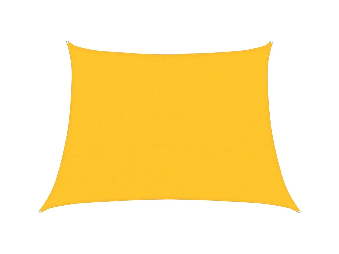 Toldo de vela trapecio HDPE amarillo 160 g/m² 4/5x3 m
