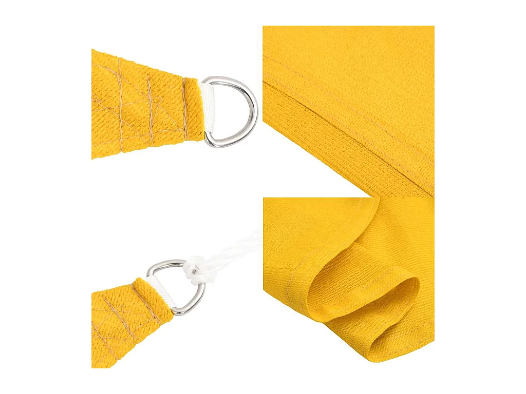 Toldo de vela trapecio HDPE amarillo 160 g/m² 4/5x3 m