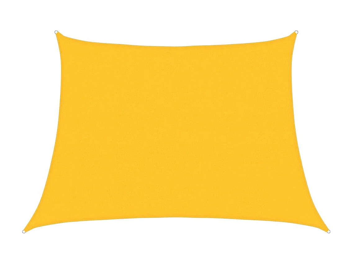 Para-sol Trapézio Amarelo 4/5x3 m em PEAD - Proteção UV e Durabilidade