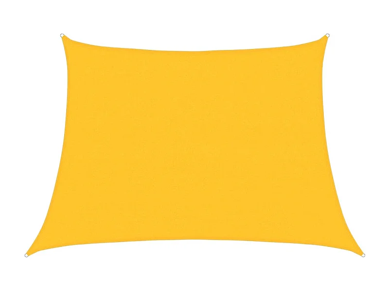 Para-sol Trapézio Amarelo 4/5x3 m em PEAD - Proteção UV e Durabilidade
