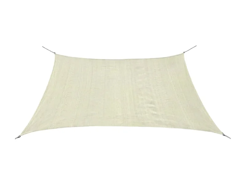 Sonnensegel HDPE Quadratisch 3,6x3,6 m Creme