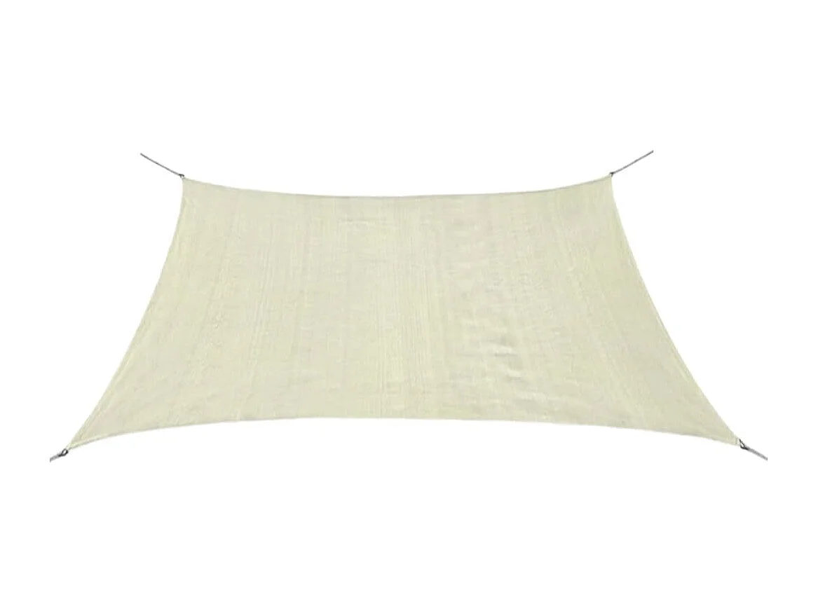 Sonnensegel HDPE Quadratisch 3,6x3,6 m Creme