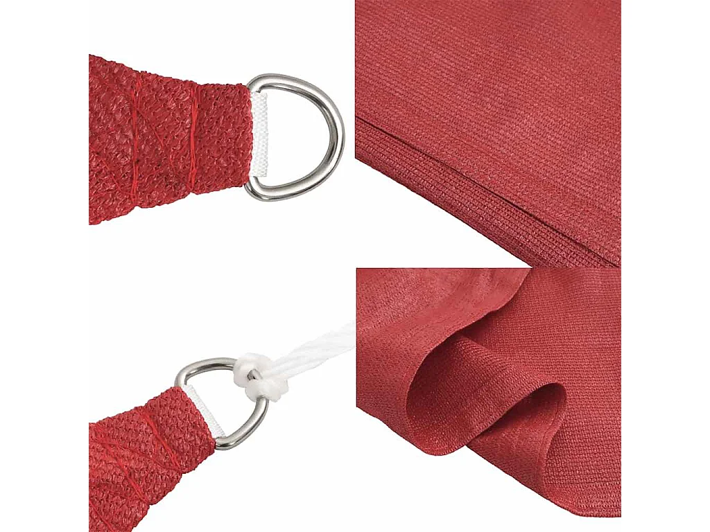 Toldo de vela rojo HDPE 160 g/m² 4/5x4 m