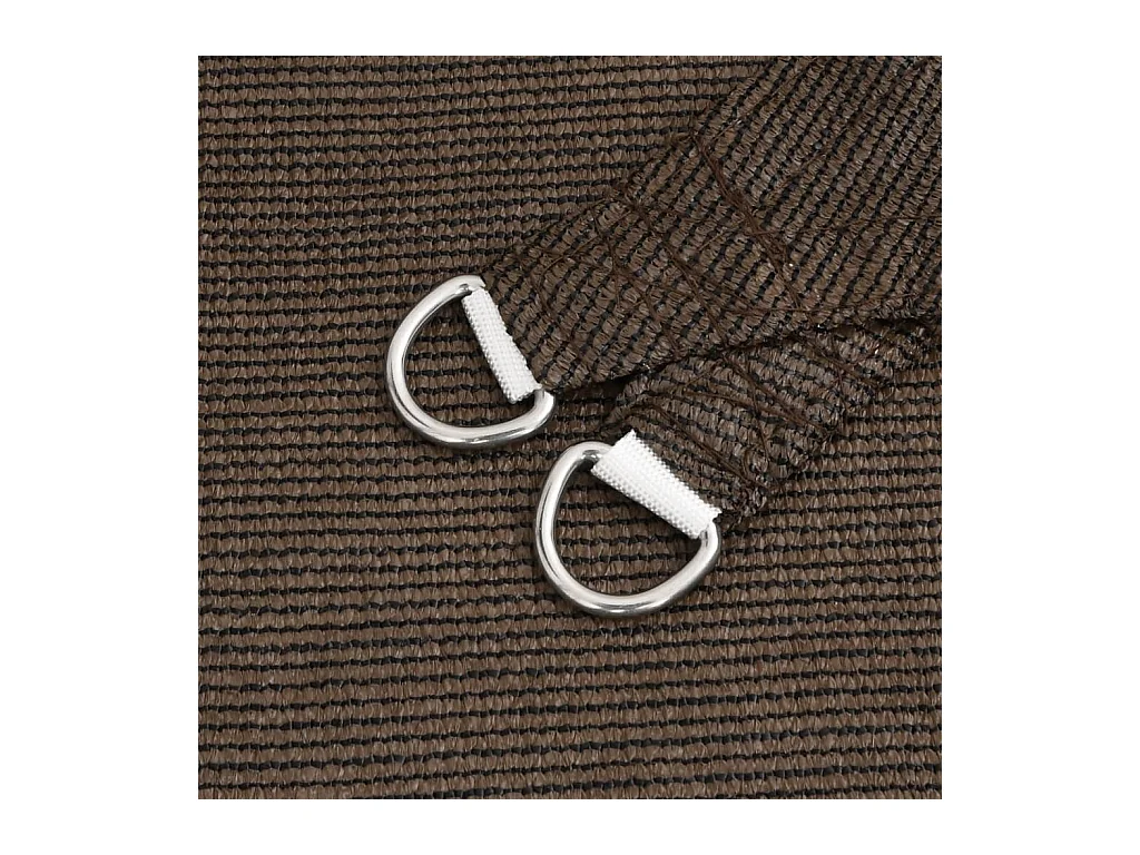 Para-sol estilo vela PEAD castanho 2,5x5 m com proteção UV