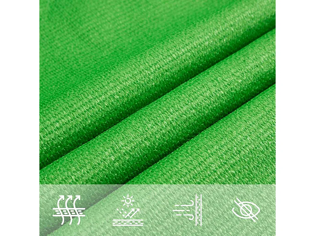 Para-Sol Estilo Vela Trapézio 4x4m em PEAD Verde-Claro para Proteção Solar