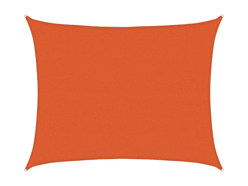 Toldo de vela rectangular HDPE naranja 160 g/m² 6x7 m