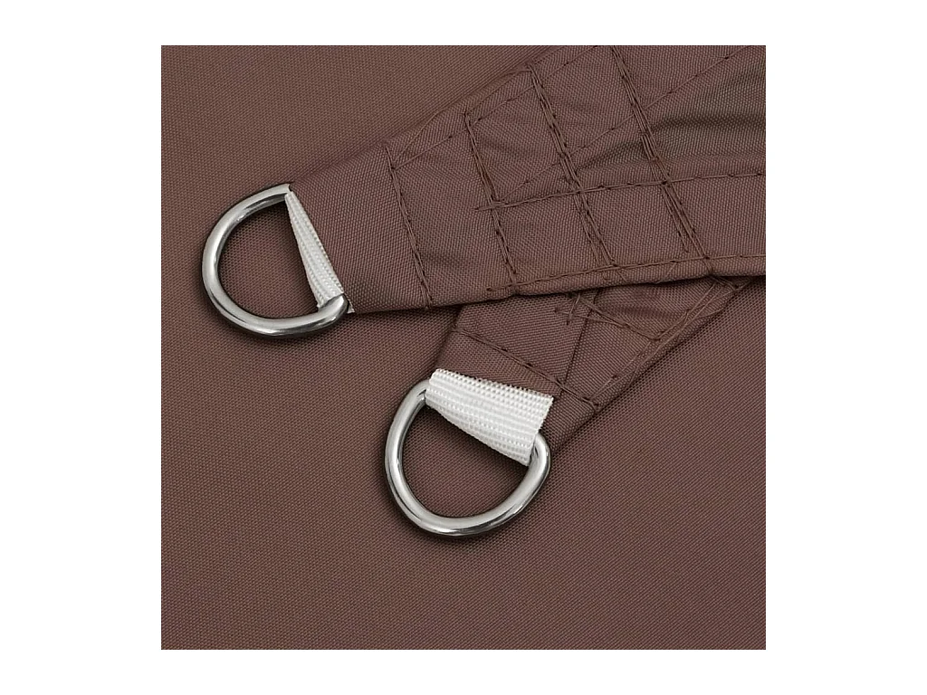 Para-sol retangular 3x4 m em tecido Oxford castanho para proteção ao ar livre