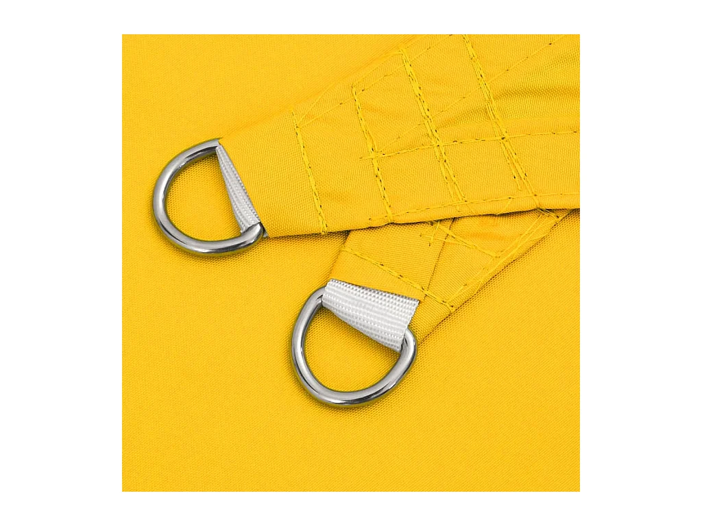 Toldo de vela triangular tela Oxford amarillo 6x6x6 m