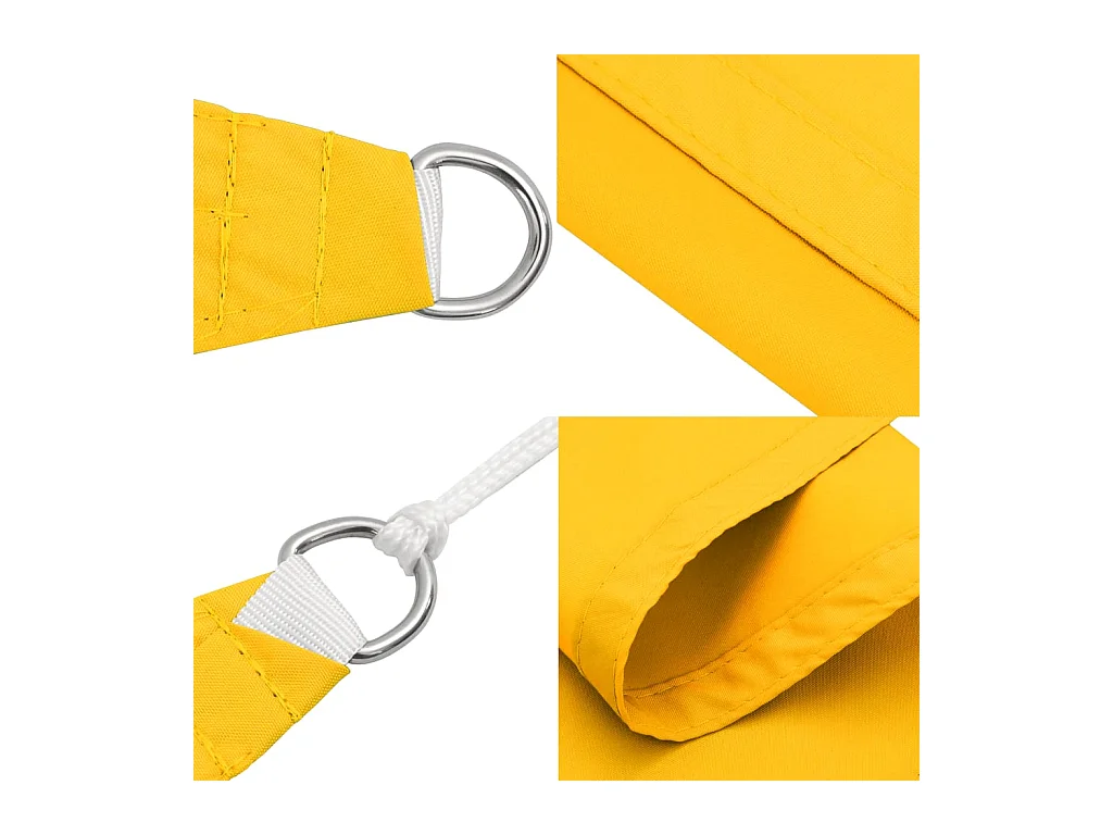 Toldo de vela triangular tela Oxford amarillo 6x6x6 m