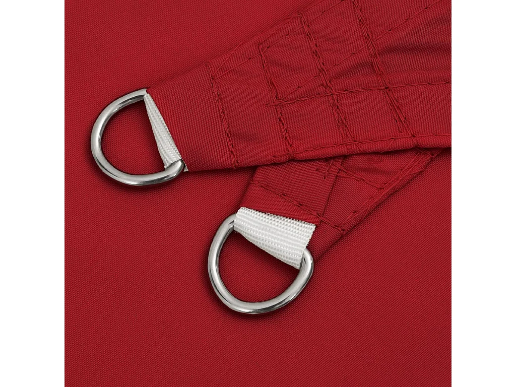 Toldo de vela triangular tela Oxford rojo 6x6x6 m