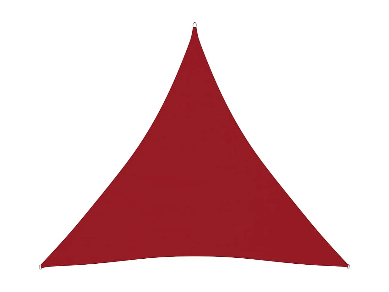 Toldo de vela triangular tela Oxford rojo 6x6x6 m