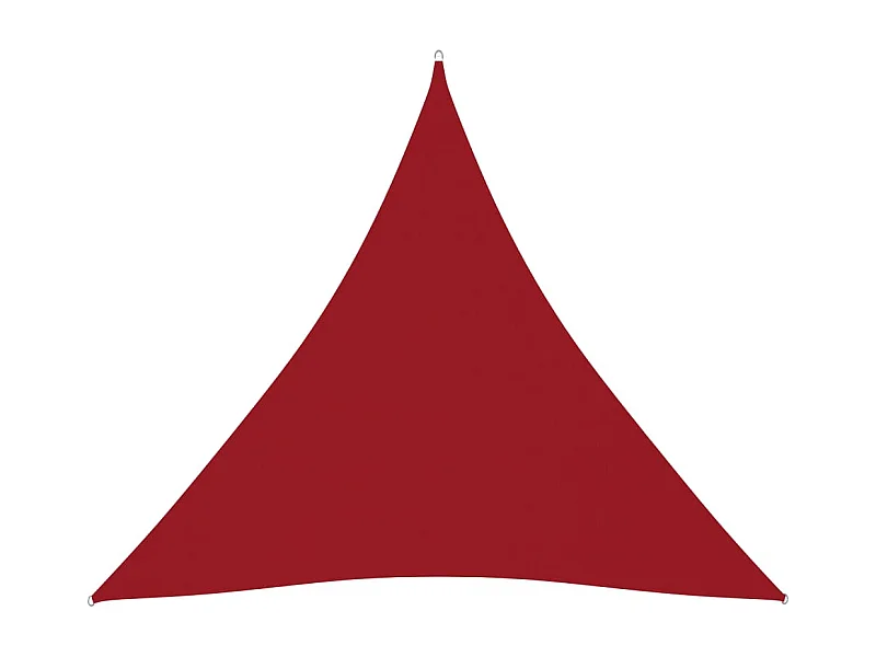 Toldo de vela triangular tela Oxford rojo 6x6x6 m