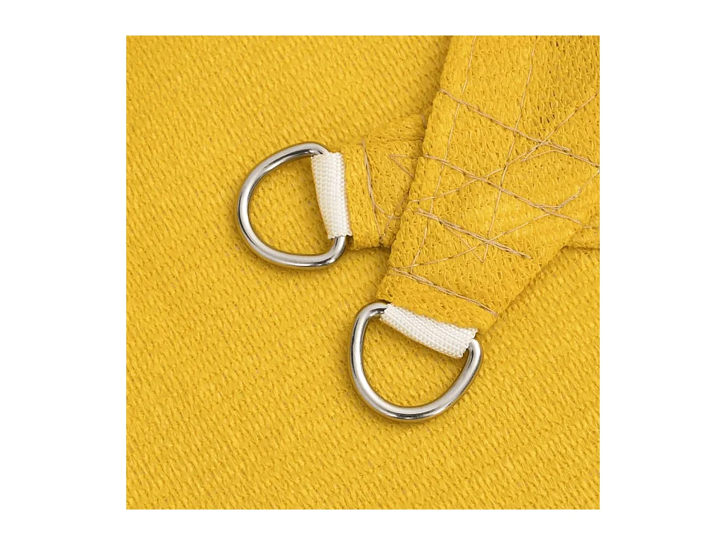 Toldo de vela cuadrado HDPE amarillo 160 g/m² 4x4 m