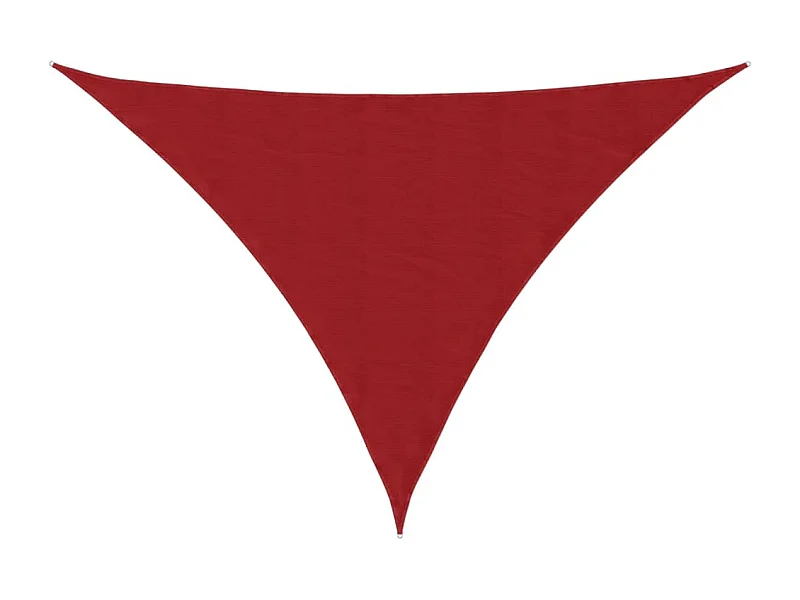 Toldo de vela triangular tela Oxford rojo 3x4x5 m