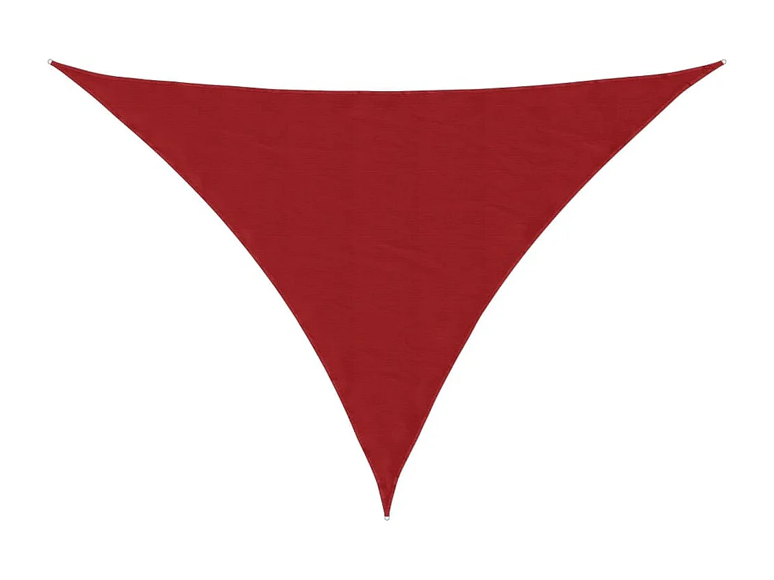 Toldo de vela triangular tela Oxford rojo 3x4x5 m
