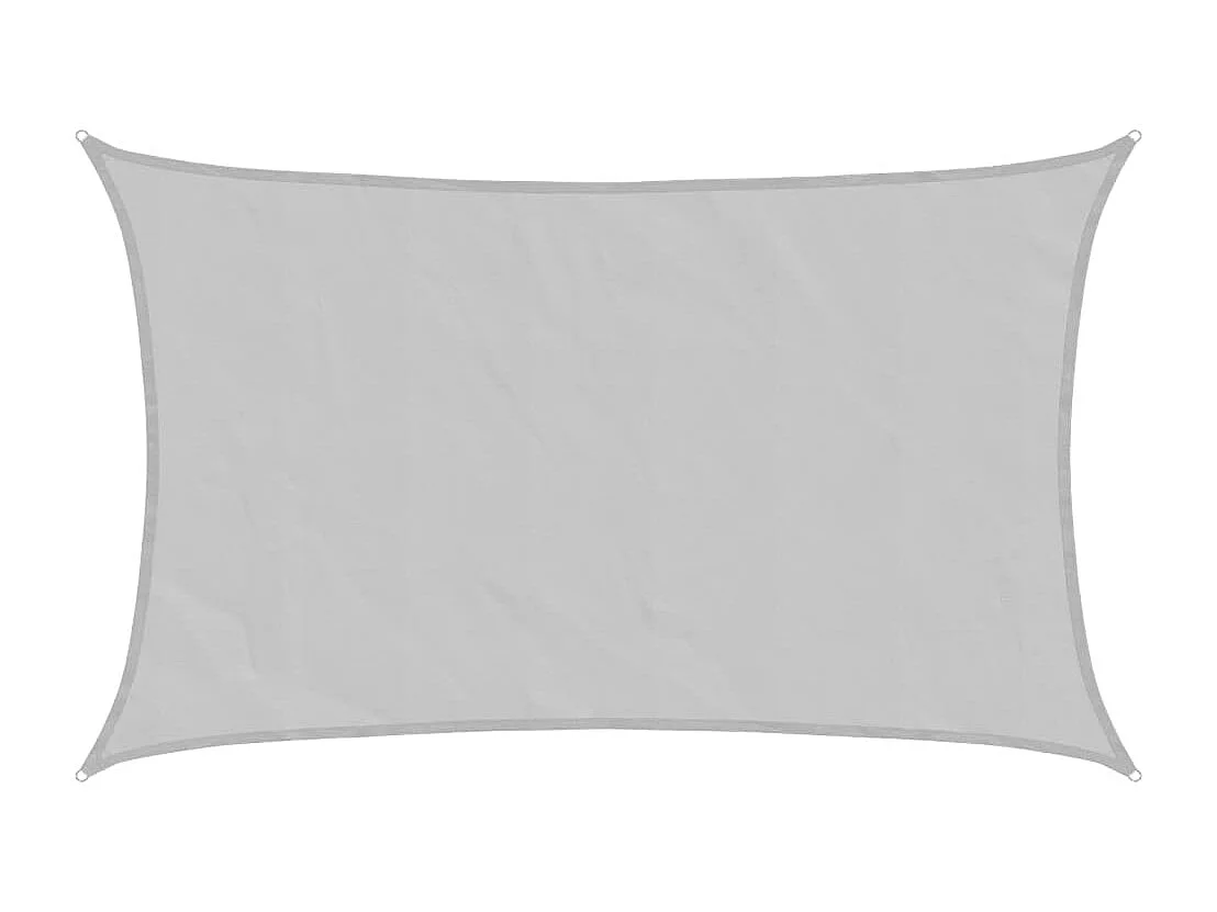 Toldo de vela poliéster oxford 100% gris claro 8x5 m