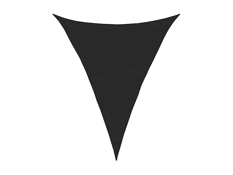 Toldo de vela triangular HDPE negro 160 g/m² 5x7x7 m