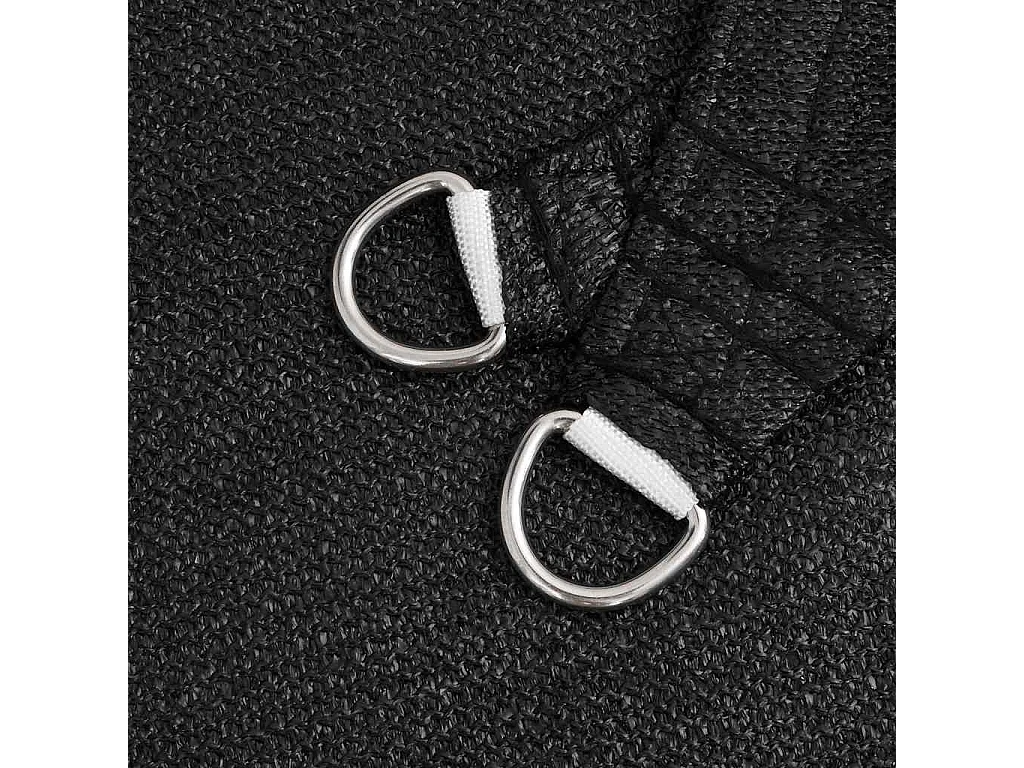 Toldo de vela triangular HDPE negro 160 g/m² 5x7x7 m