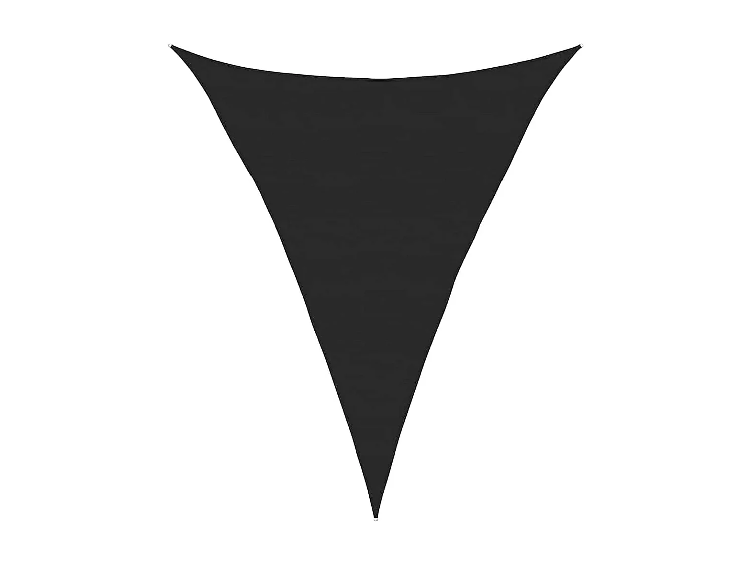 Toldo de vela triangular HDPE negro 160 g/m² 5x7x7 m