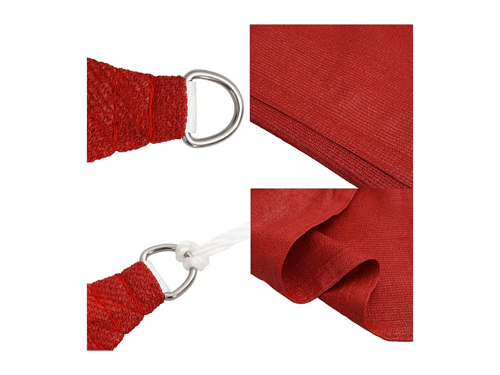 Toldo de vela rojo HDPE 160 g/m² 2,5x2,5 m