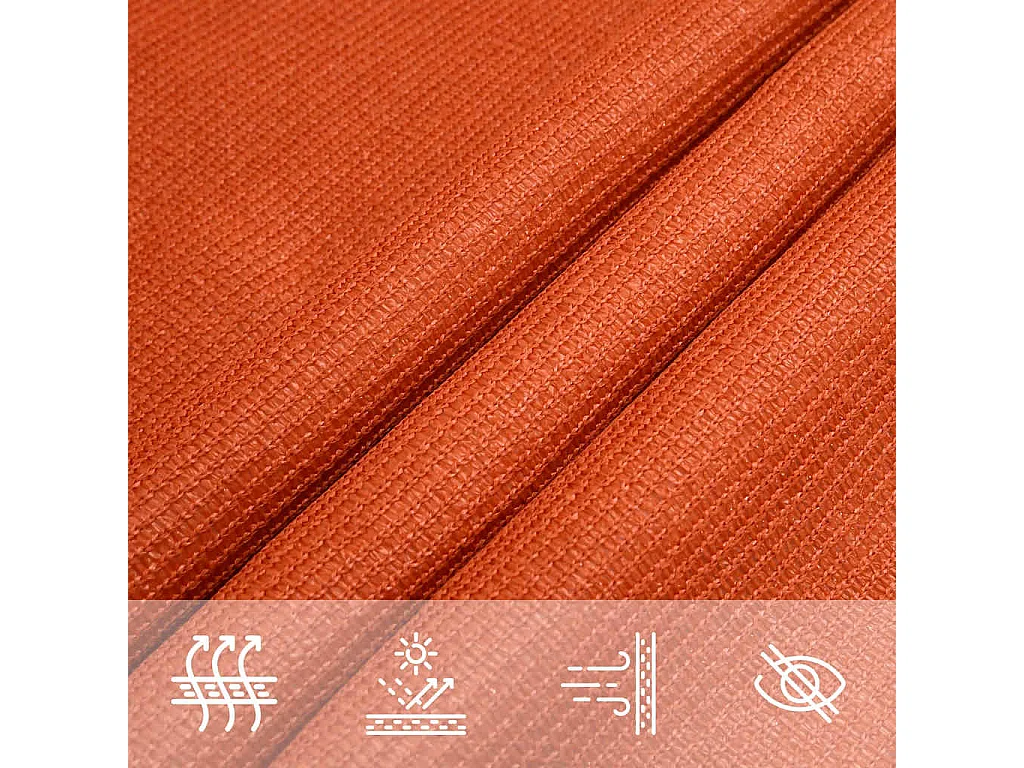 Toldo de vela HDPE naranja 160 g/m² 4x6 m