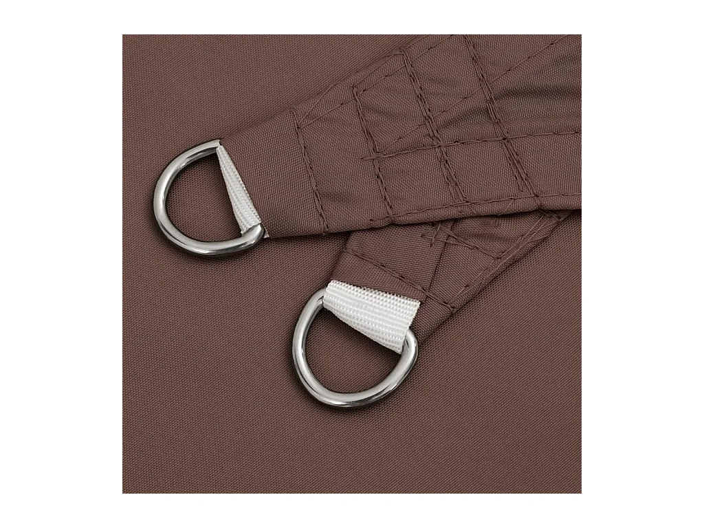 Para-sol retangular de 5x8m em tecido oxford castanho para proteção ao ar livre