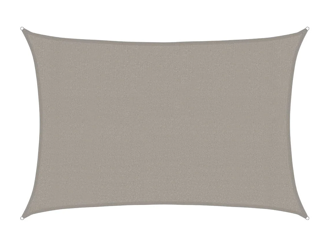 Toldo de vela rectangular HDPE gris claro 160 g/m² 3x4 m