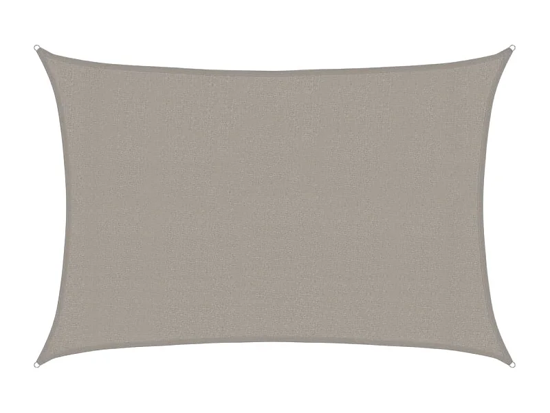 Toldo de vela rectangular HDPE gris claro 160 g/m² 3x4 m