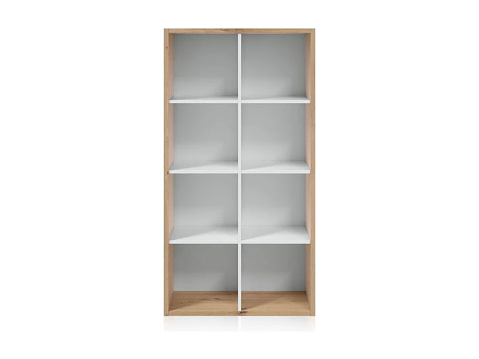 Estantería Dess Blanco Artik (Blanco Mate) - Roble Nodi