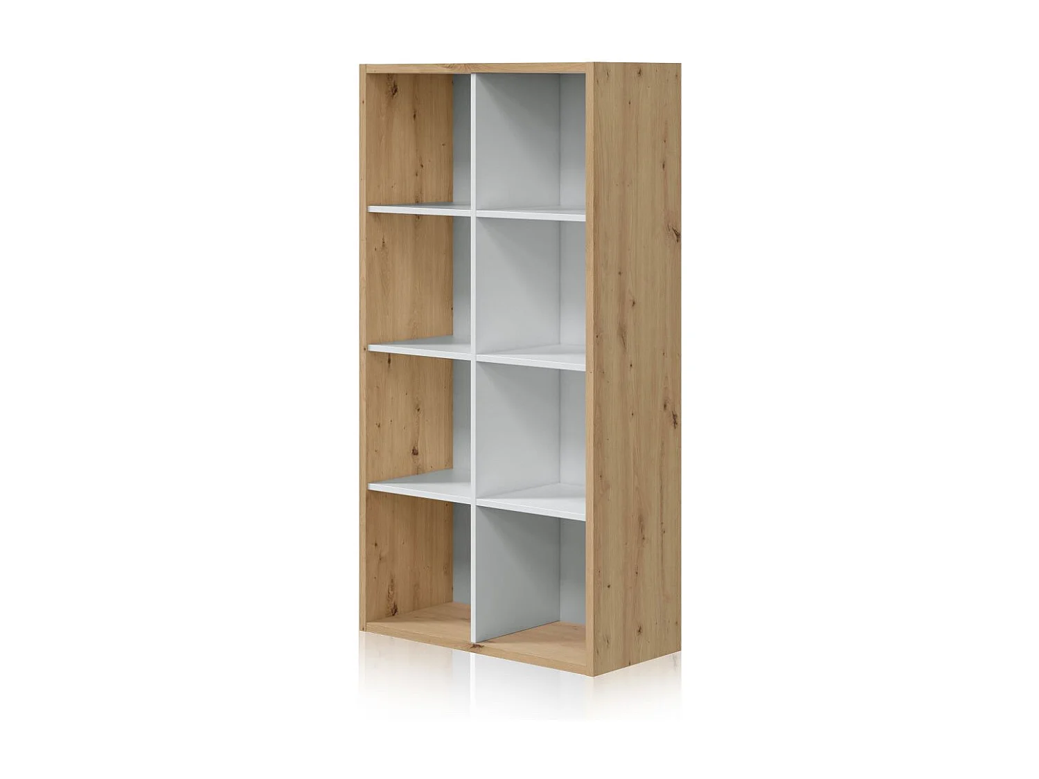 Estantería Dess Blanco Artik (Blanco Mate) - Roble Nodi