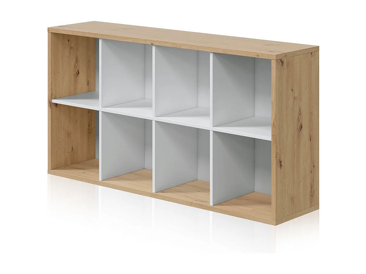 Estantería Dess Blanco Artik (Blanco Mate) - Roble Nodi