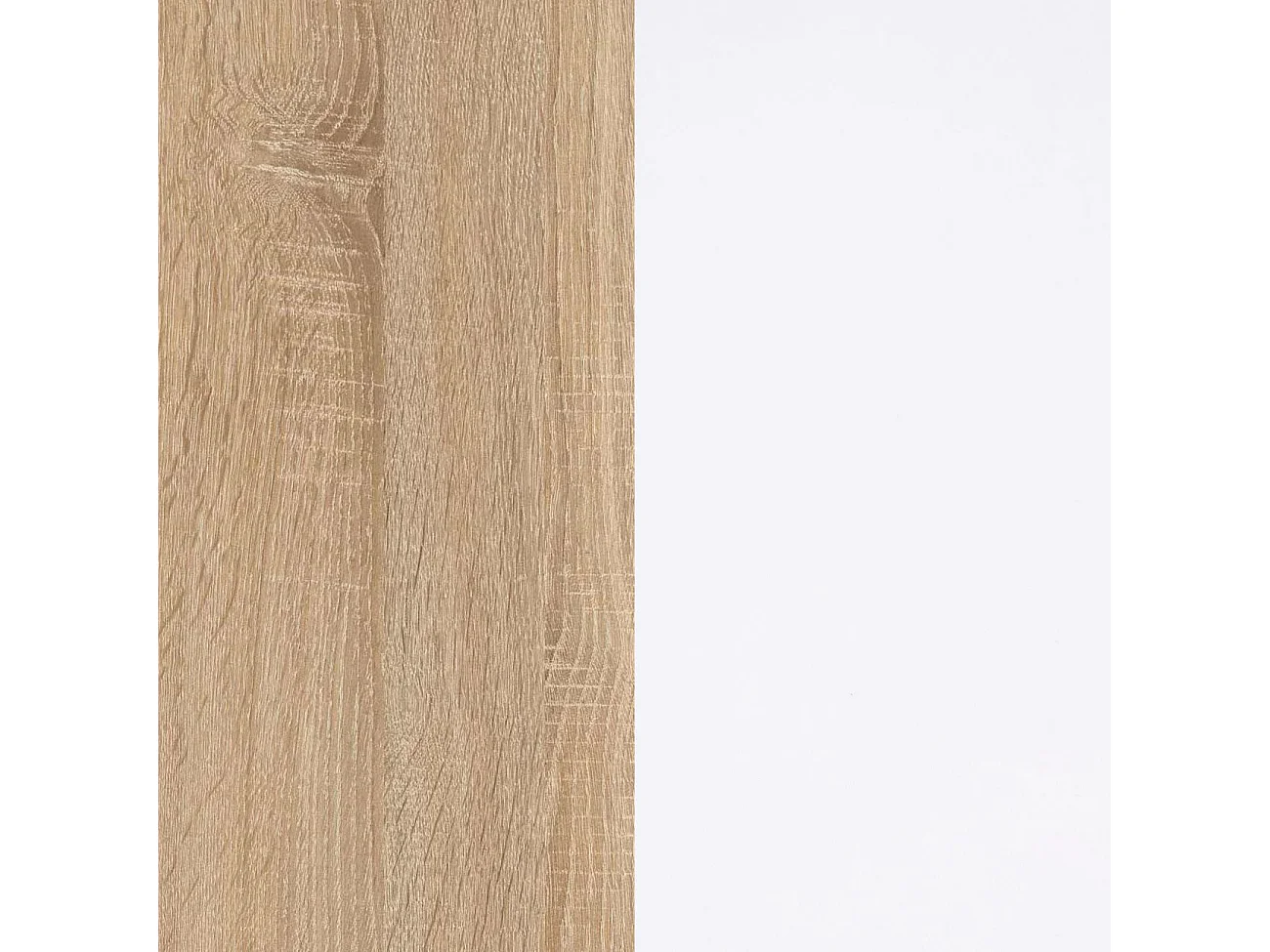 Vitrina Lira Blanco Artik (Blanco Mate) - Roble Canadian