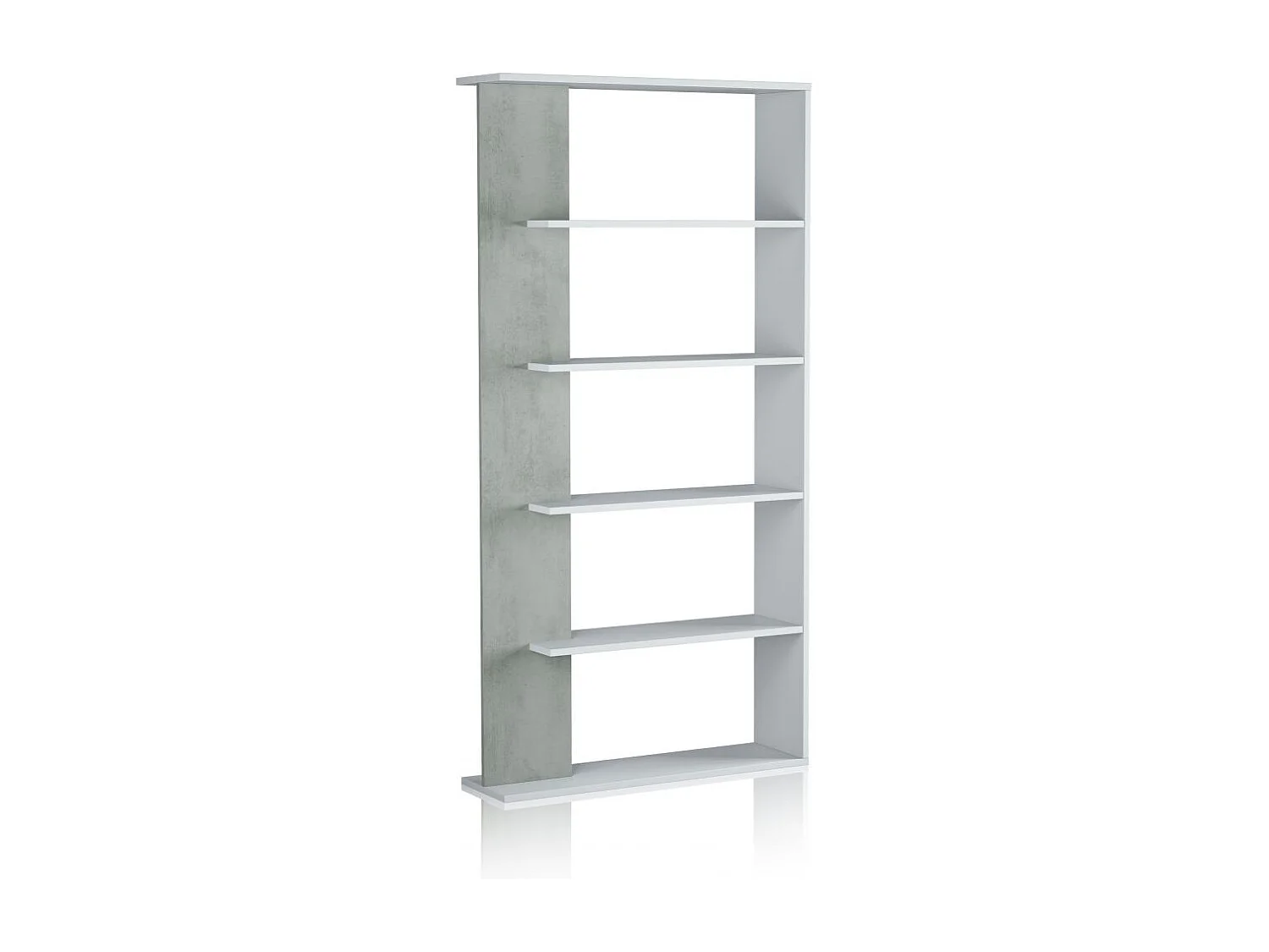 Estantería Opal Blanco Artik (Blanco Mate) - Gris Cemento