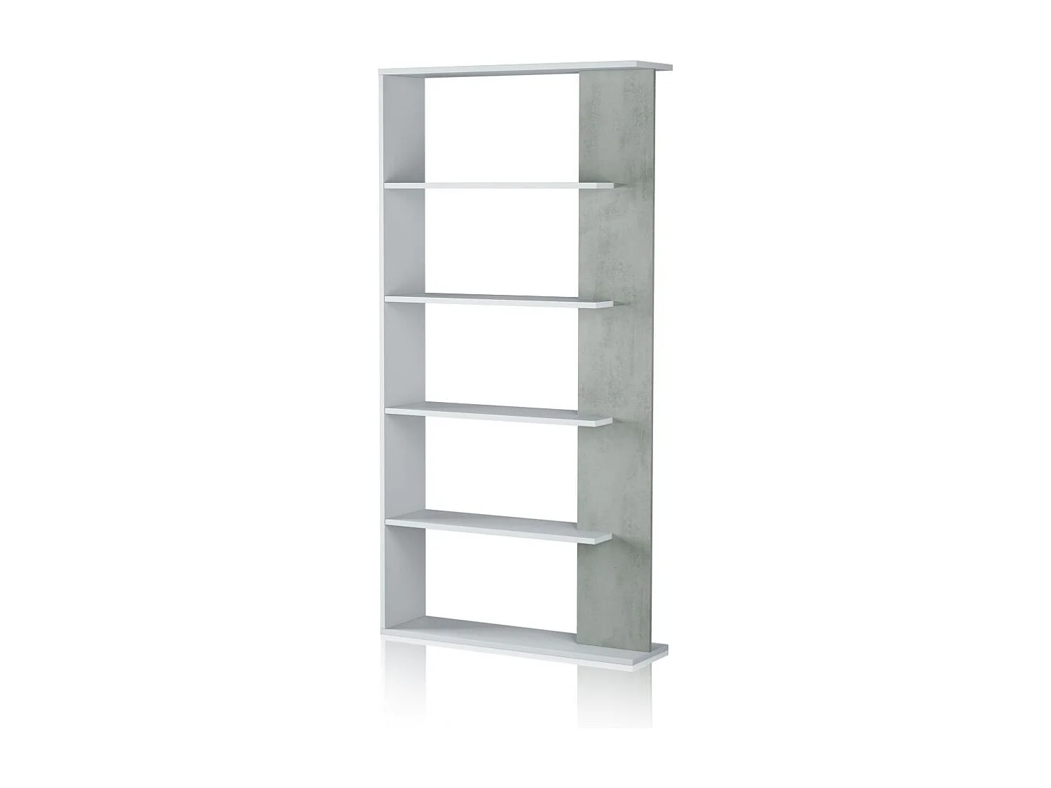 Estantería Opal Blanco Artik (Blanco Mate) - Gris Cemento