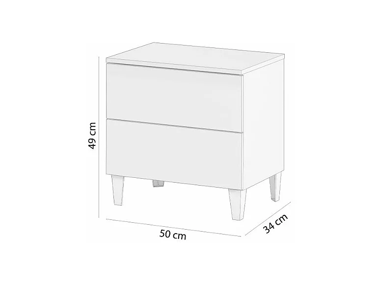 Mesita de noche Plex Blanco