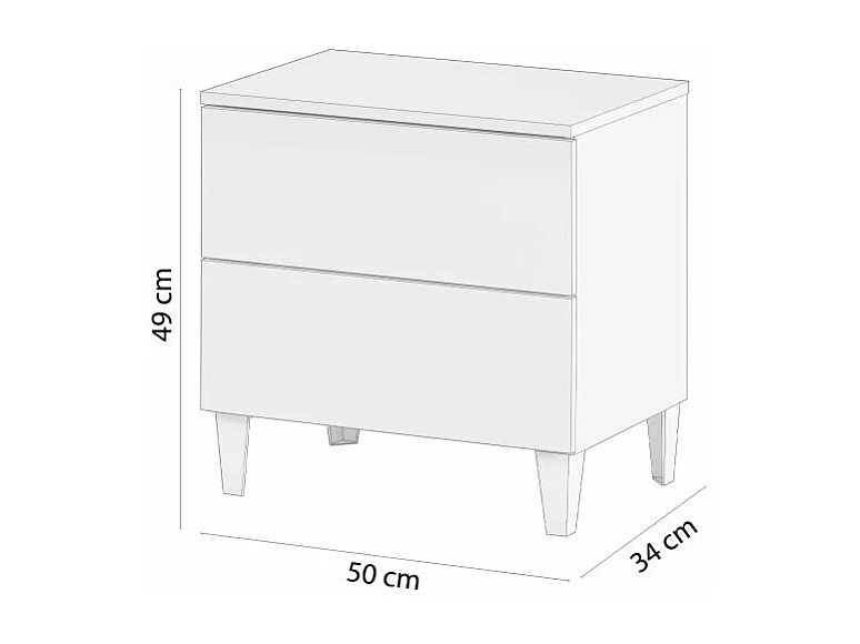 Mesita de noche Plex Blanco