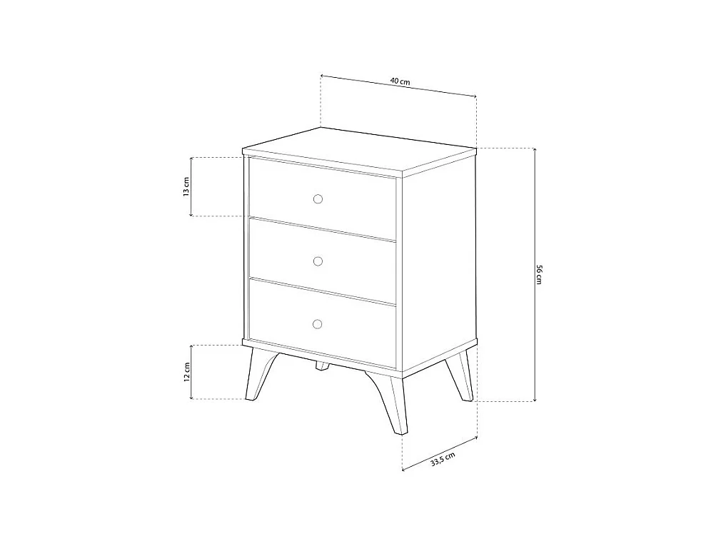 Mesita de noche Iconic Blanco Artik (Blanco Mate)