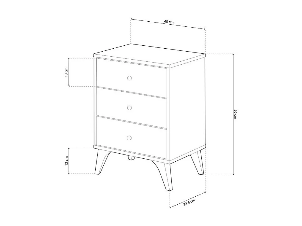 Mesita de noche Iconic Blanco Artik (Blanco Mate)