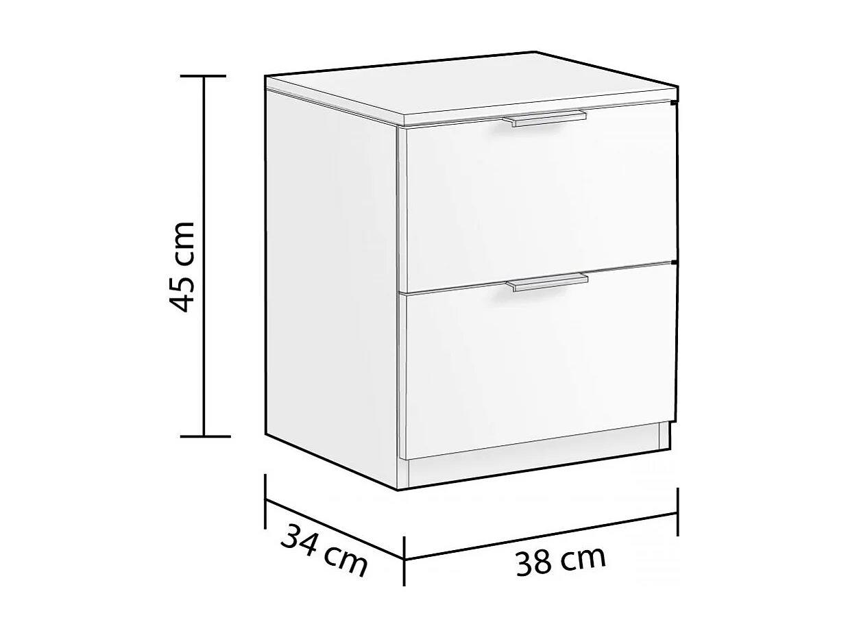 Mesita de noche Andra Blanco