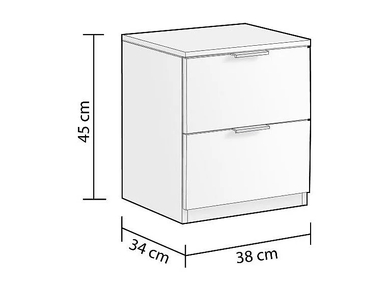 Mesita de noche Andra Blanco