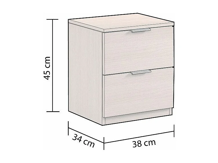 Mesita de noche Andra Roble