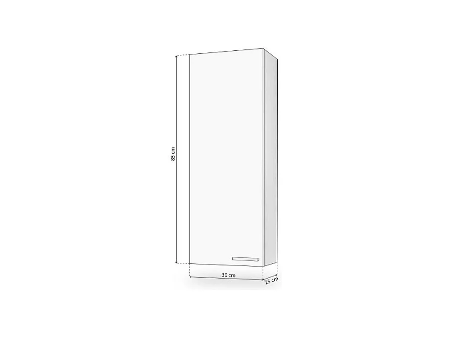 Columna de baño Inspire 1 puerta Blanco Brillo