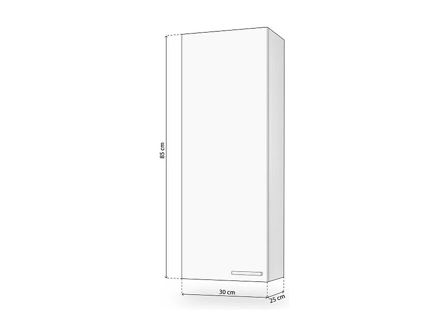 Columna de baño Inspire 1 puerta Blanco Brillo