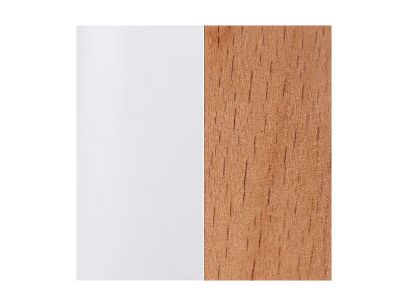 Mesa de comedor redonda Skandia Blanco - Madera de haya